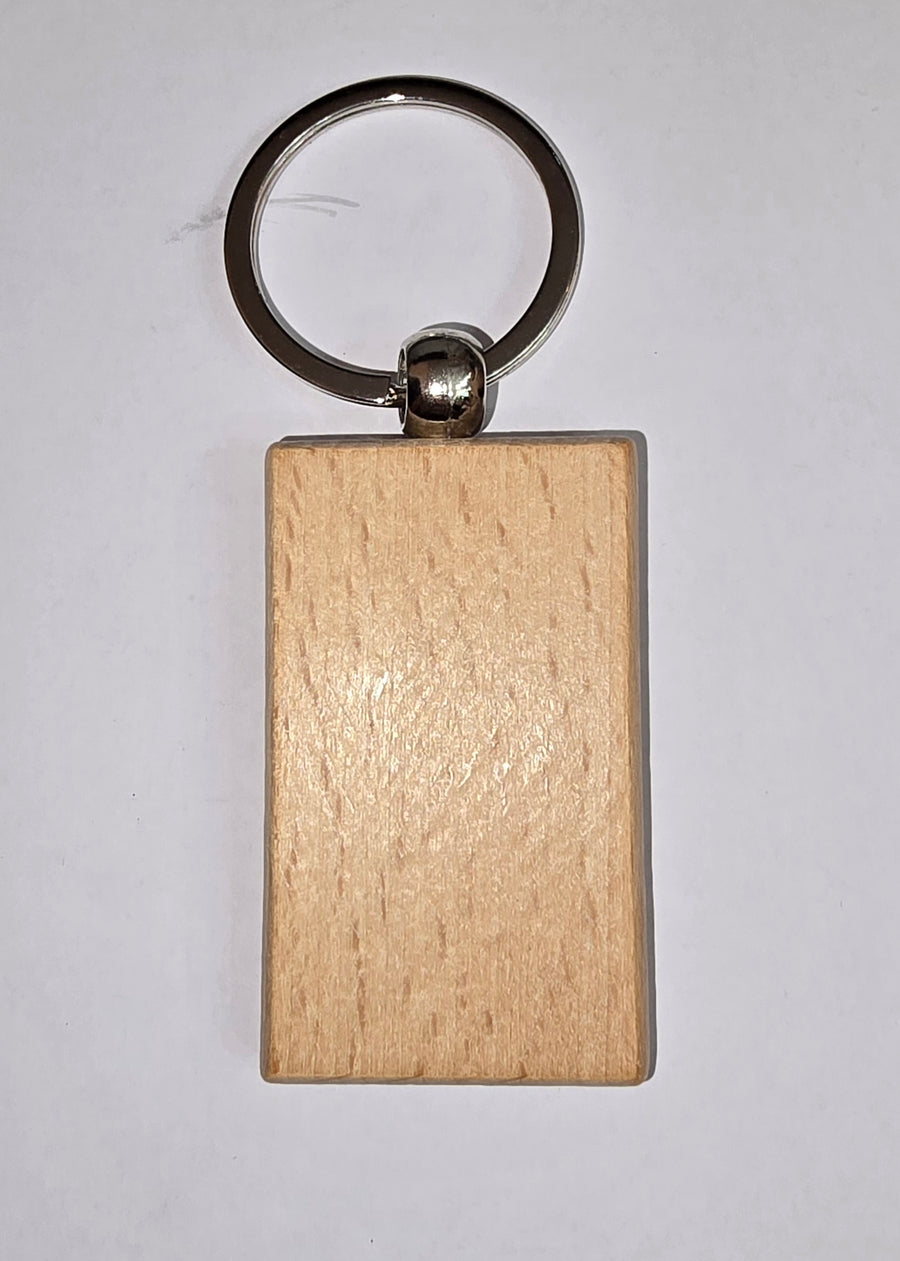 Personalized Wooden Keychain