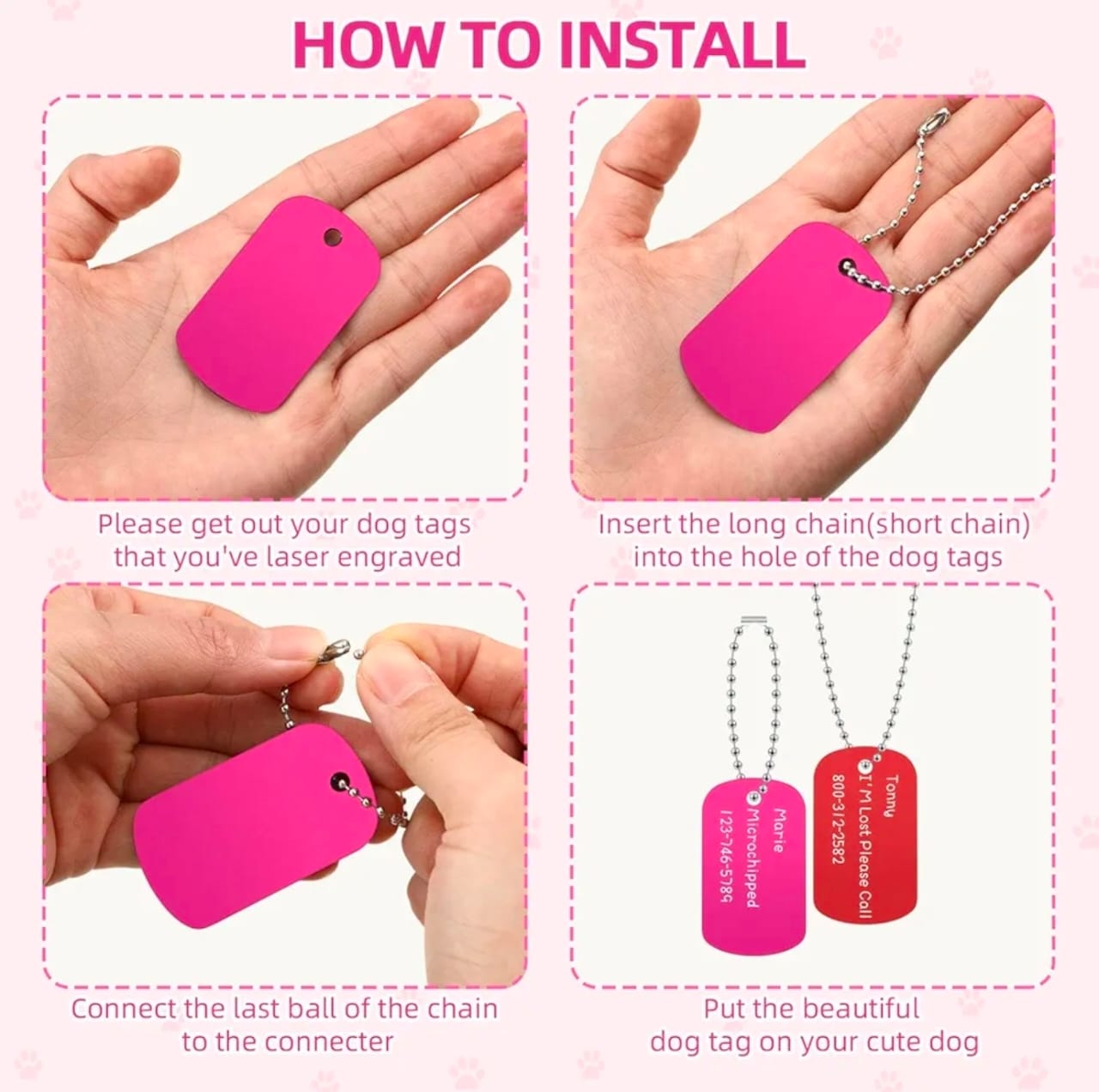 Personalized Military Style Dog Tag