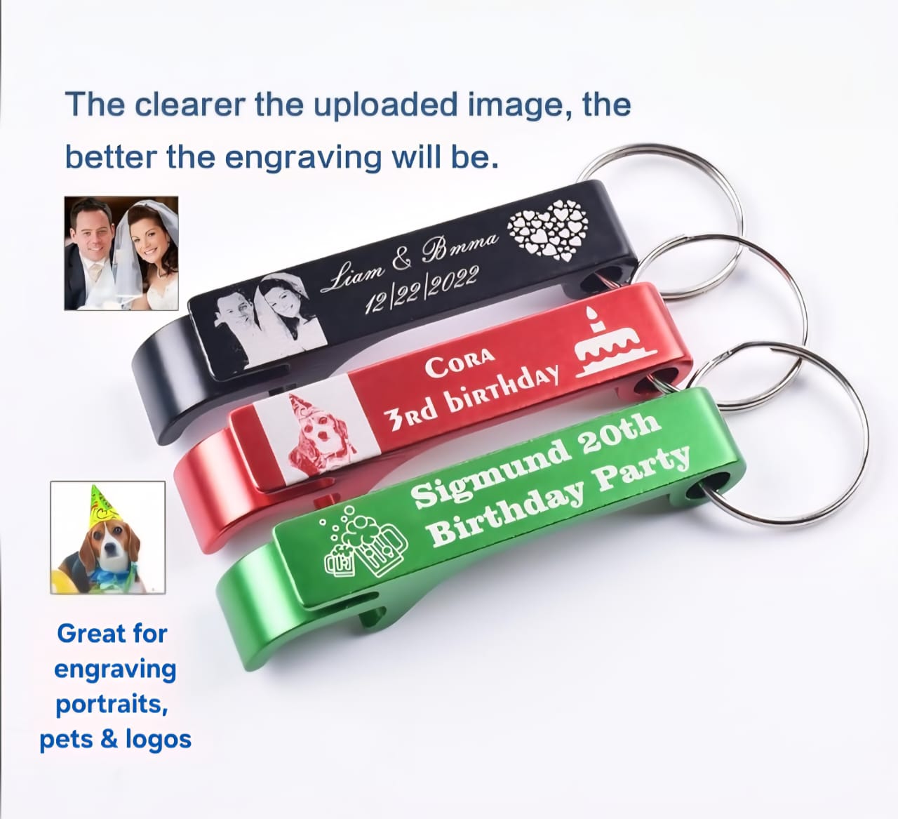 Personalized Bottle Opener Keychain