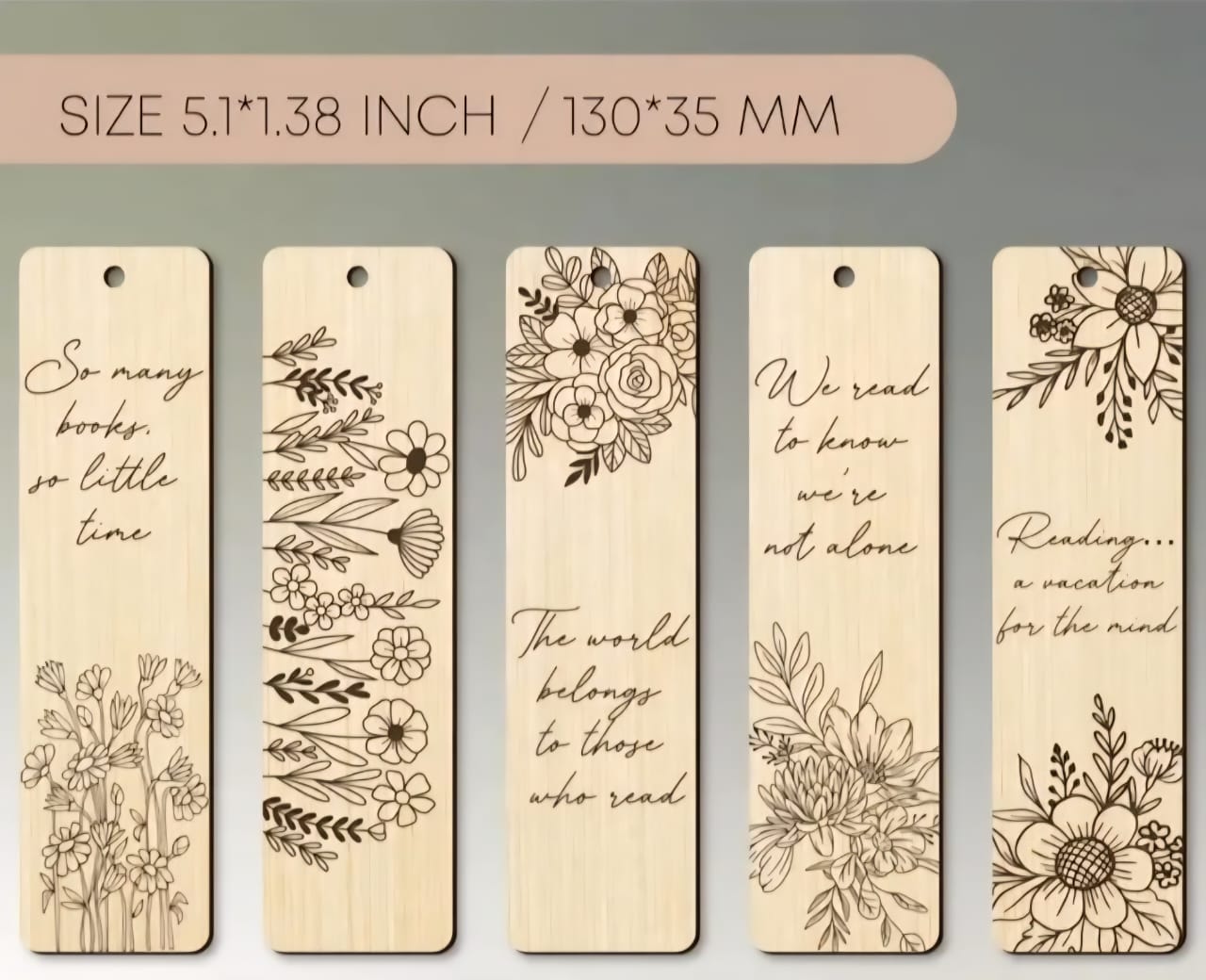 Personalized Wooden Bookmarks
