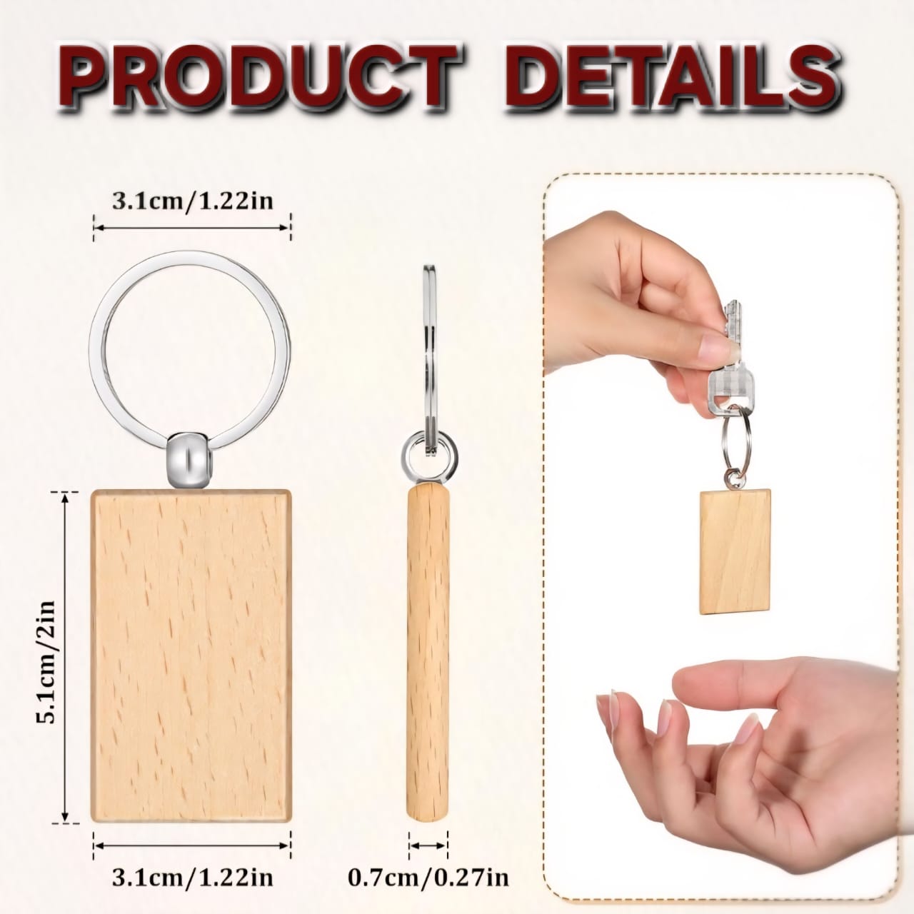 Personalized Wooden Keychain