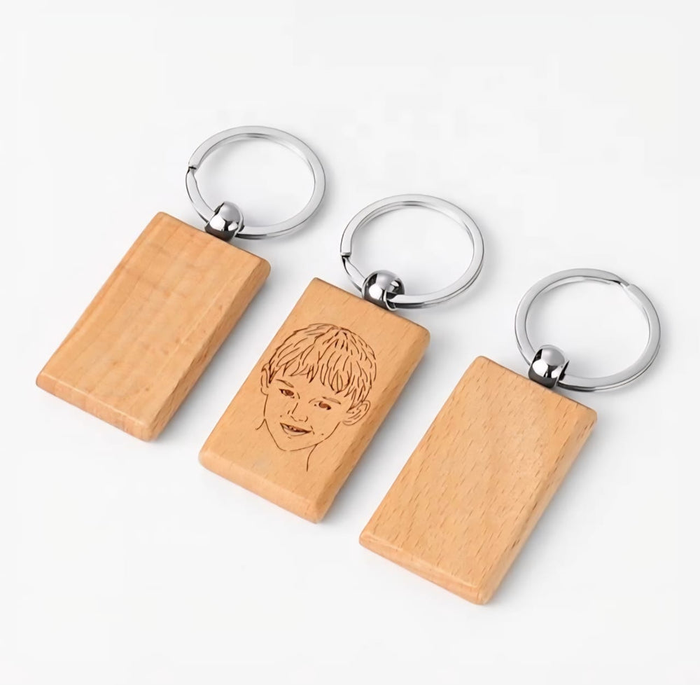 Personalized Wooden Keychain