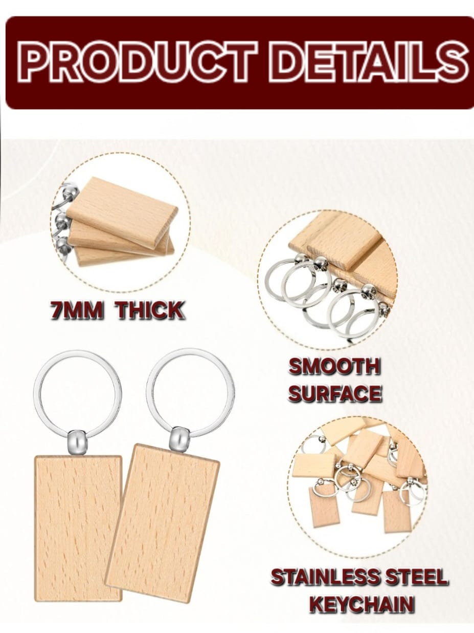 Personalized Wooden Keychain