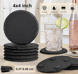 Personalized Round Slate Coasters - Set Of 4
